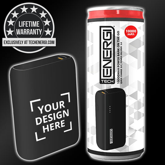 Personalised Tech Energi® TE100 PD QC 3.0 10000mAh Power Bank