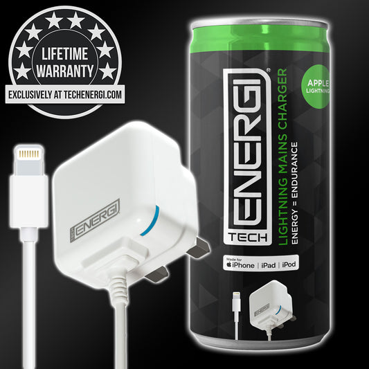 Tech Energi® Lightning UK Mains Charger