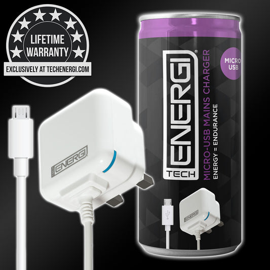 Tech Energi® Micro-USB UK Mains Charger
