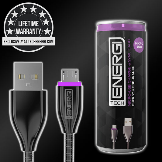 Tech Energi® Micro USB Charge & Sync USB Cable