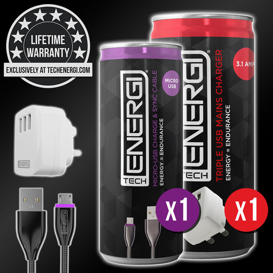Tech Energi® UK Micro USB Pack