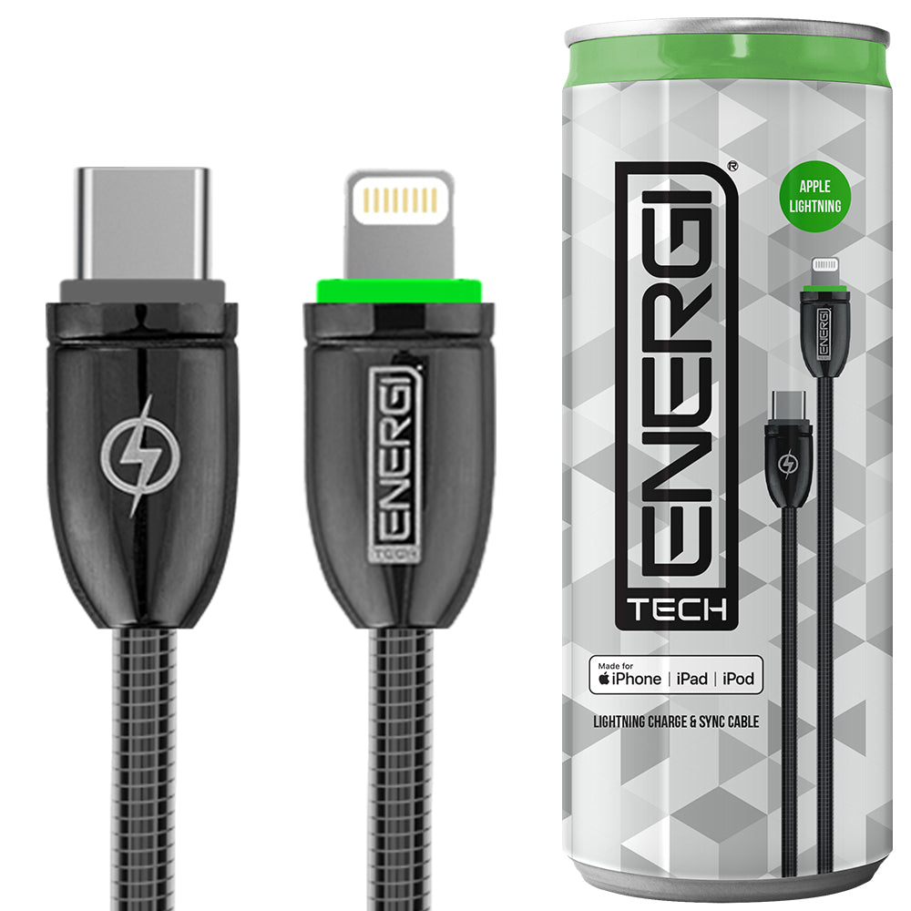 Tech Energi® USB-C to MFi Apple Lightning PD (Up to 60W) Charge & Sync USB Cable