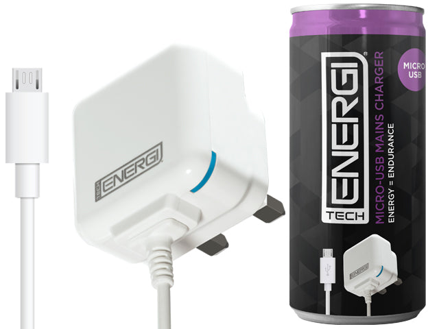 Tech Energi® Micro-USB UK Mains Charger