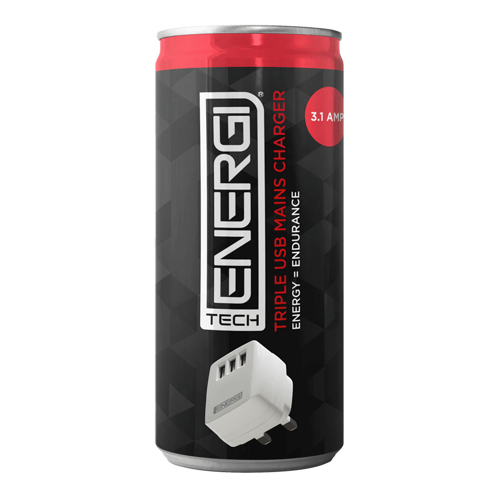 Tech Energi® 3.1Amp Triple USB UK Mains Charger