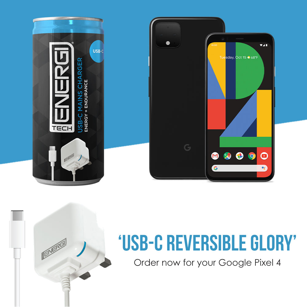 Tech Energi® USB-C UK Mains Charger