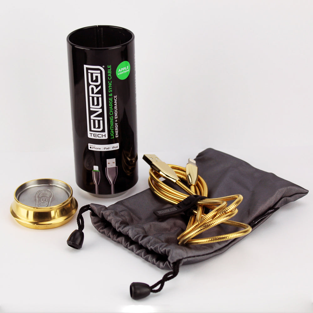 Tech Energi® x 24K Klub® Apple Lightning Charge & Sync USB Cable