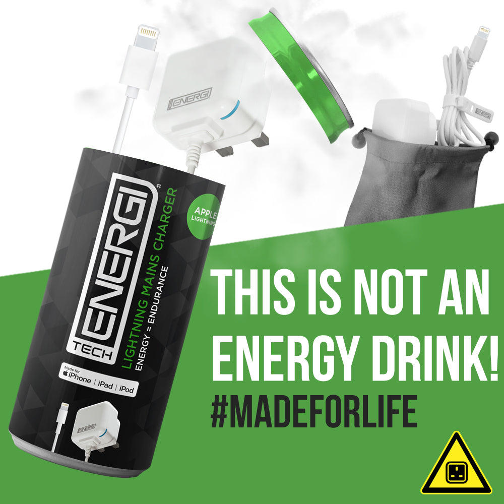 Tech Energi® Lightning UK Mains Charger