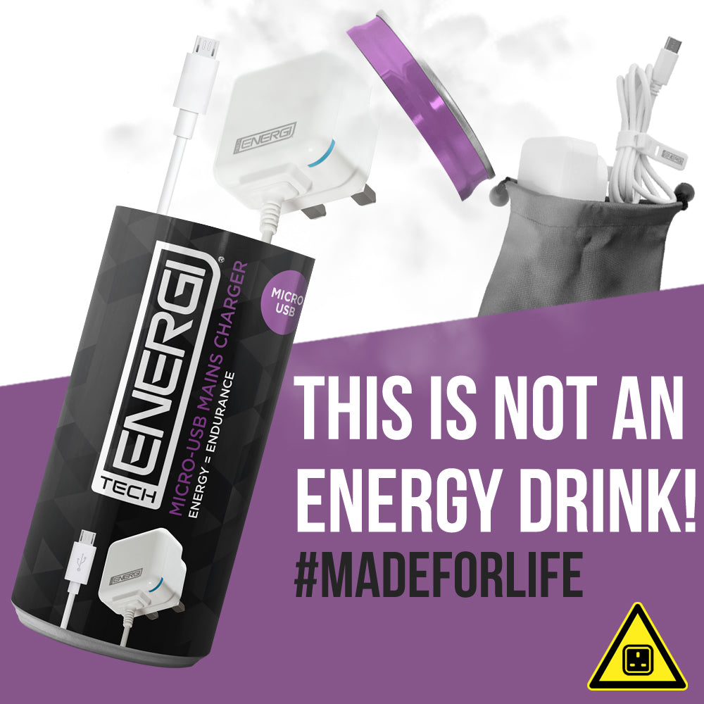 Tech Energi® Micro-USB UK Mains Charger