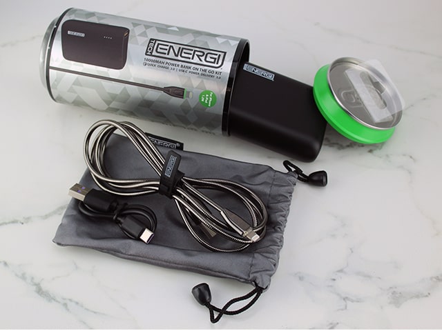 Kit de voyage Power Bank, chargeur GaN, câbles Lightning Green Cell