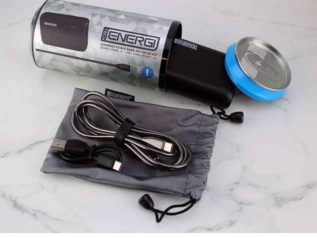 Tech Energi® TE100 PD QC 3.0 USB-C 10000mAh Power Bank On the Go Kit