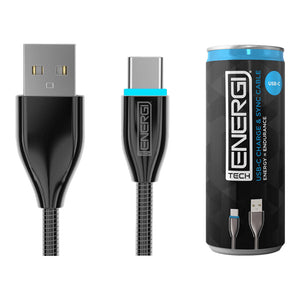 Tech Energi® USB-C Charge & Sync USB Cable (Metal Can)
