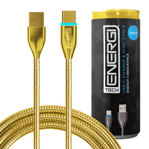 Tech Energi® x 24K Klub® USB-C Charge & Sync USB Cable